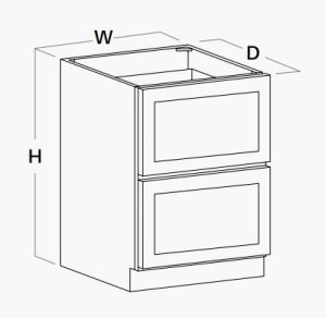 2 Drawer Base Cabinet