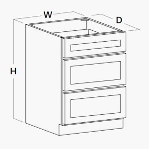 3 Drawer Base Cabinet