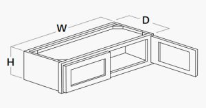 Double Door Bridge Wall Cabinet