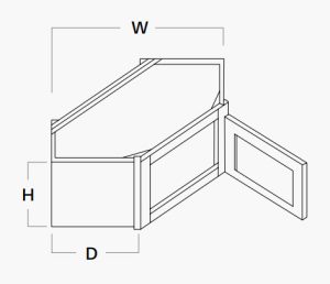 Single Door Bridge Wall Cabinet.