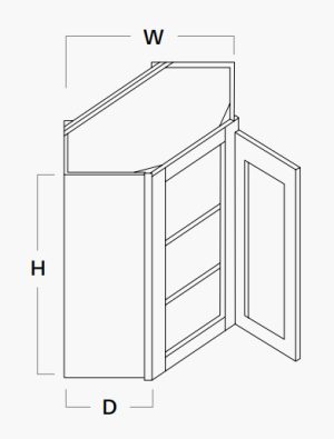 Wall Diagonal Corner Cabinet