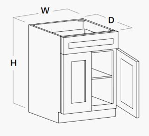 Double Door Standard Base Cabinet.